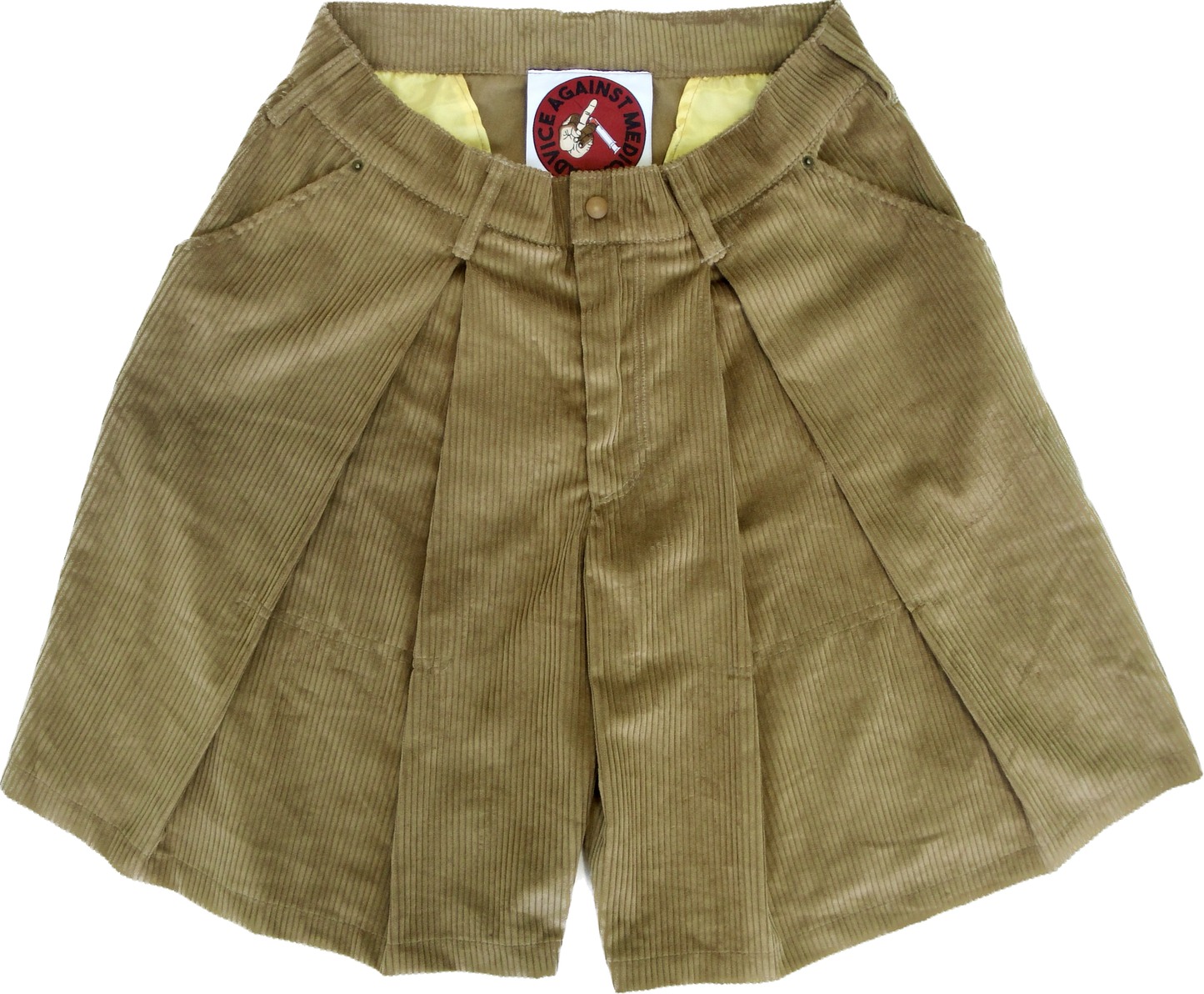 Khaki A-Line Pleated Short