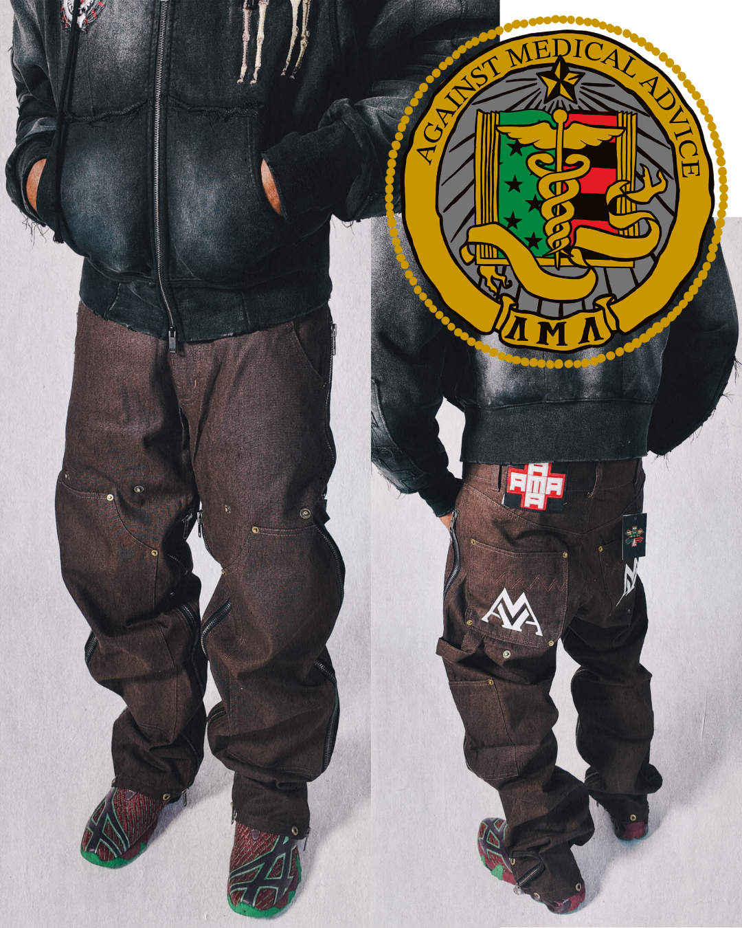 AMA Convertible Carpenter Doo Doo Denim