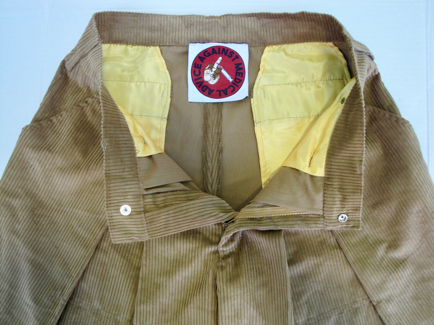 Khaki A-Line Pleated Short