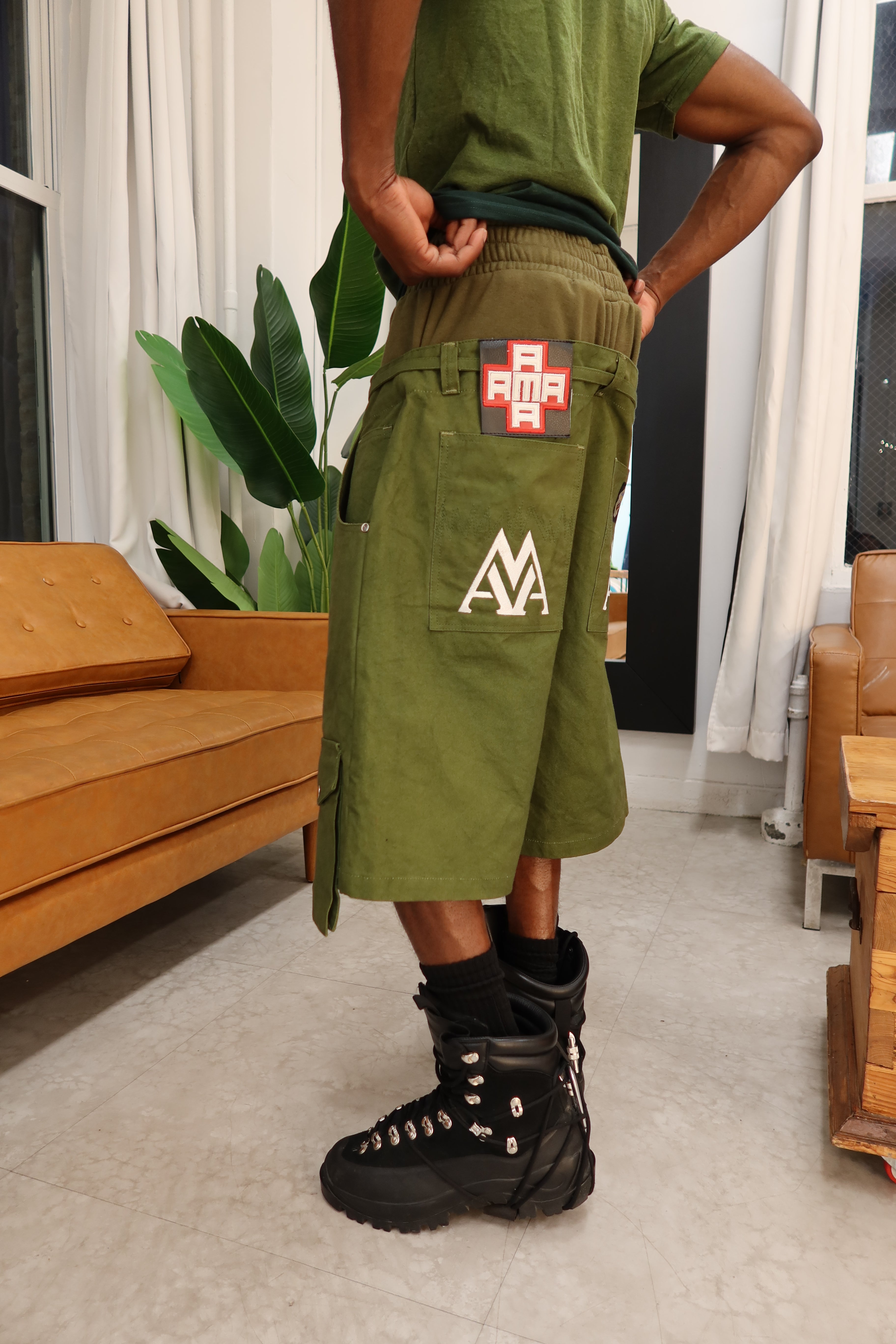 AMA Siamese Double Cargo Short Green