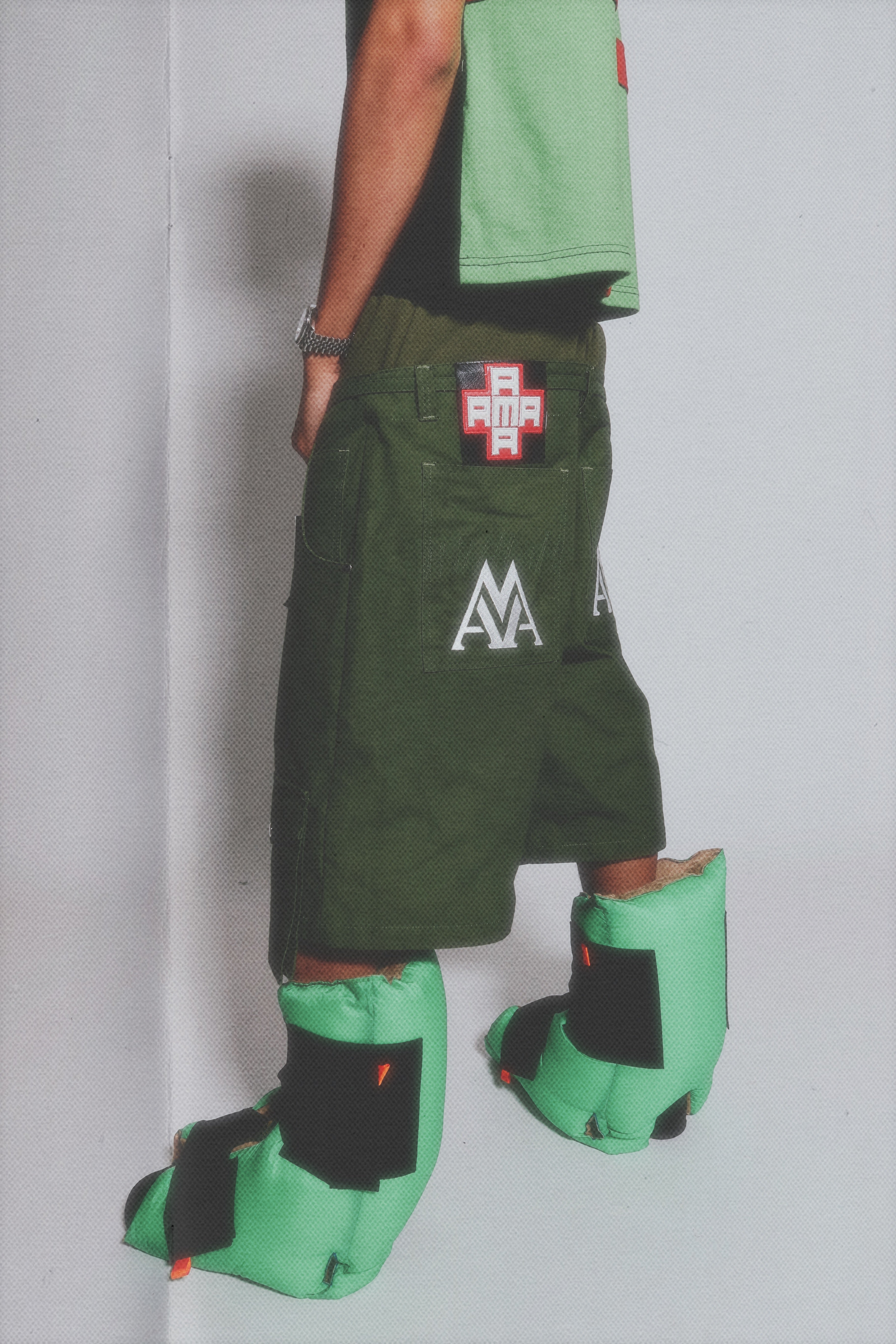 AMA Siamese Double Cargo Short Green